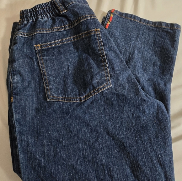 Ruby red womens elastic back jean denim capri sz 6p 6 petite nwt - Picture 6 of 7